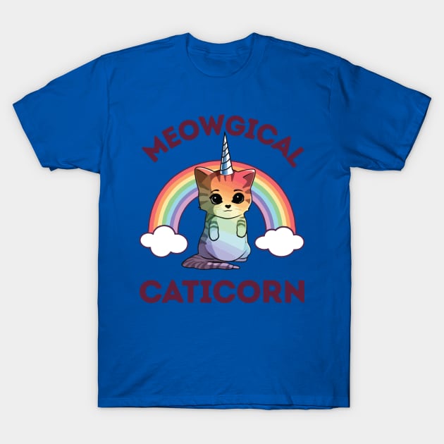 Meowgical Magical Rainbow Kitty Cat Unicorn 2 T-Shirt by EverettButlers